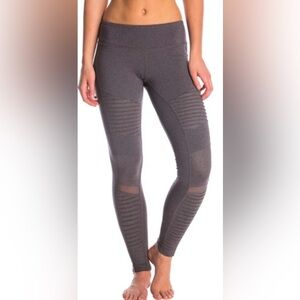 Alo Yoga Gray Midrise Moto Leggings~MEDIUM ~in gray